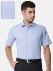 Van Heusen Men Blue Custom Regular Fit Solid Formal Shirt