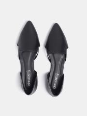 DressBerry Women Black Solid Ballerinas