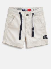 Gini and Jony Boys Beige Solid Regular Shorts