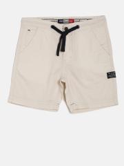 Gini and Jony Boys Beige Solid Chino Shorts