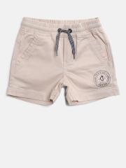 Gini and Jony Boys Beige Solid Regular Shorts