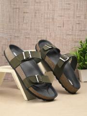 The Roadster Lifestyle Co. Men Olive Green Comfort Sandals