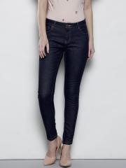 DOROTHY PERKINS Women Navy Blue Skinny Fit Mid-Rise Clean Look Stretchable Jeans