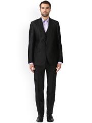 Raymond Men Black Single-Breasted Suit