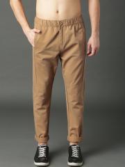 Roadster Men Khaki Regular Fit Solid Chinos