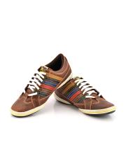 ID Men Tan Leather Sneakers