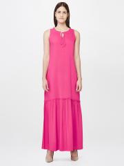 AND Women Pink Solid Maxi Dress