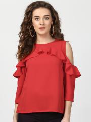 Harpa Women Red Solid Top