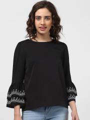 Harpa Women Black Solid Top