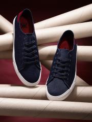 Kook N Keech Men Navy Blue Solid Sneakers