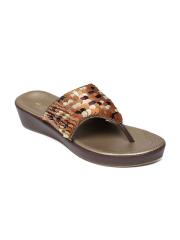 Monrow Women Brown Solid Sandals