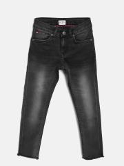 Lee Cooper Girls Black Skinny Fit Mid-Rise Clean Look Stretchable Jeans