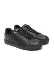 GAS Men Black DNA Leather Sneakers