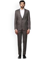 Raymond Men Brown Solid Formal Suit