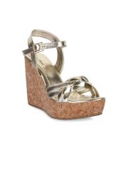 Bruno Manetti Women Gold-Toned Solid Sandals