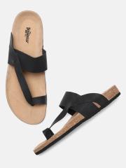 Roadster Men Black Comfort Sandals