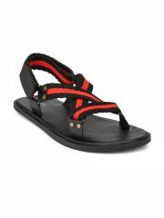 Guava Men Black & Red Comfort Sandals