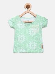 Gini and Jony Girls Blue Printed Top