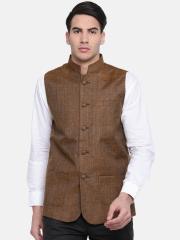 British Club Men Brown Nehru Jacket