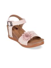 SHUZ TOUCH Women Pink Solid Sandals