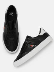 Kook N Keech Women Black Sneakers