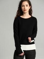 Roadster Women Black Solid Pullover