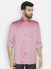 Park Avenue Men Pink Solid Formal Shirt