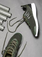 Crew STREET Men Olive Green Running Shoes