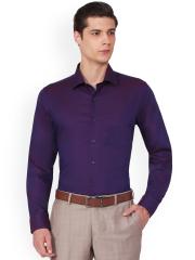 Van Heusen Men Purple Slim Fit Solid Formal Shirt