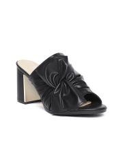 Carlton London Women Black Solid Sandals