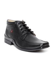 Red Chief Men Black Leather Chukka Boots