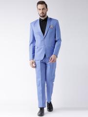 Hangup Men Blue Single-Breasted Regular Fit Suit