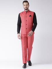 Hangup Men Red Regular Fit Suit