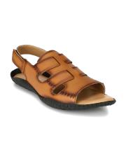 El Paso Men Tan Brown Fisherman Sandals