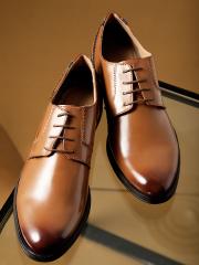 INVICTUS Men Tan Brown Semiformal Derbys