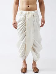 SOJANYA Men Off-White Solid Dhoti