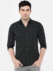 Wrangler Men Black Printed Casual Shirt