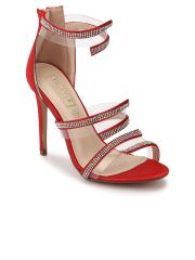 Truffle Collection Women Red Embellished Sandals