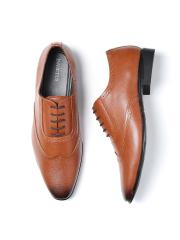 INVICTUS Men Tan Brown Formal Brogues