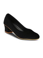 Get Glamr Women Black Solid Pumps