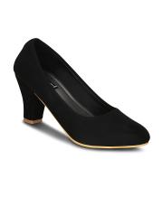 Get Glamr Women Black Solid Pumps