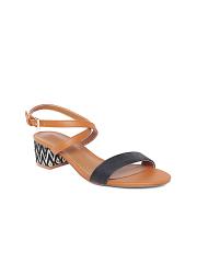 Allen Solly Women Black & Brown Colourblocked Sandals