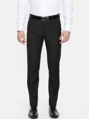 Arrow Men Black Slim Fit Solid Formal Trousers