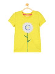 Cherry Crumble Girls Yellow T-shirt with Applique