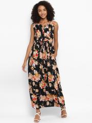 Harpa Women Black Printed Maxi Dress