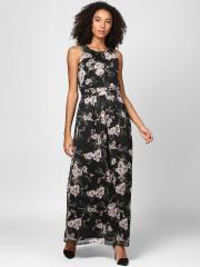 Harpa Women Black Printed Maxi Dress