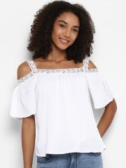 Harpa Women White Solid Top