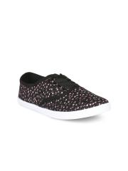 People Women Black Slip-On Sneakers