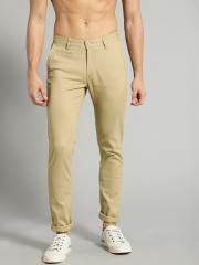 Roadster Men Beige Slim Fit Solid Chinos