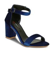 Get Glamr Women Navy Blue Solid Sandals